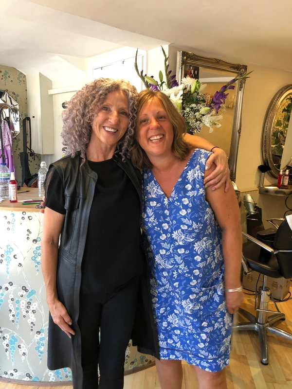 Sarah White, Cornwall Curl Specialist with Lorraine Massey, founder of ‘The Curly Girl Method’